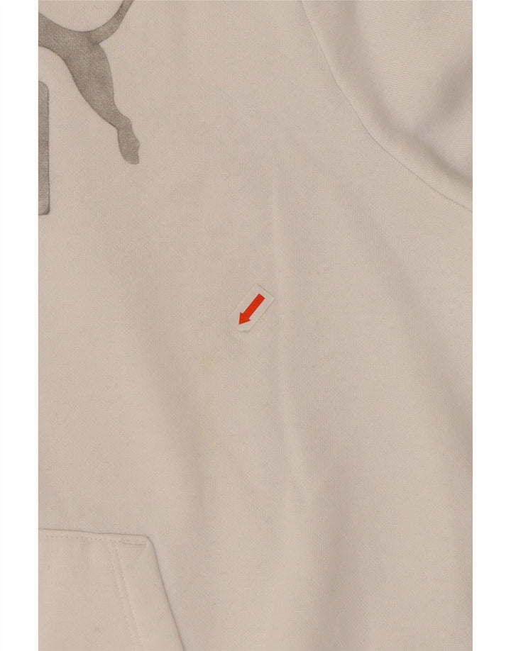 PUMA Womens Graphic Hoodie Jumper UK 18 XL White Vintage Puma and Second-Hand Puma from Messina Hembry 