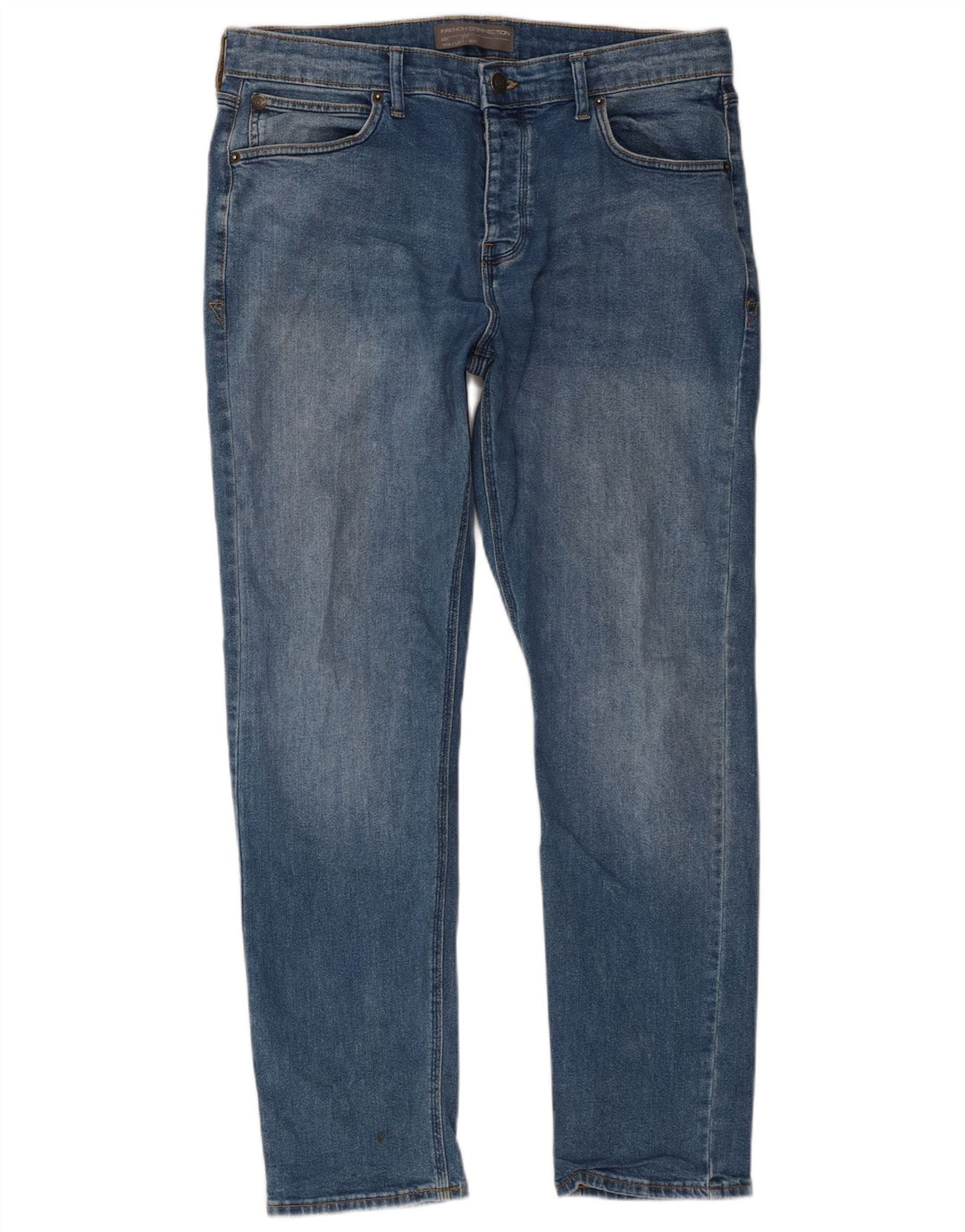 French Connection Masculino Slim Jeans W34 L32 Azul Algodão