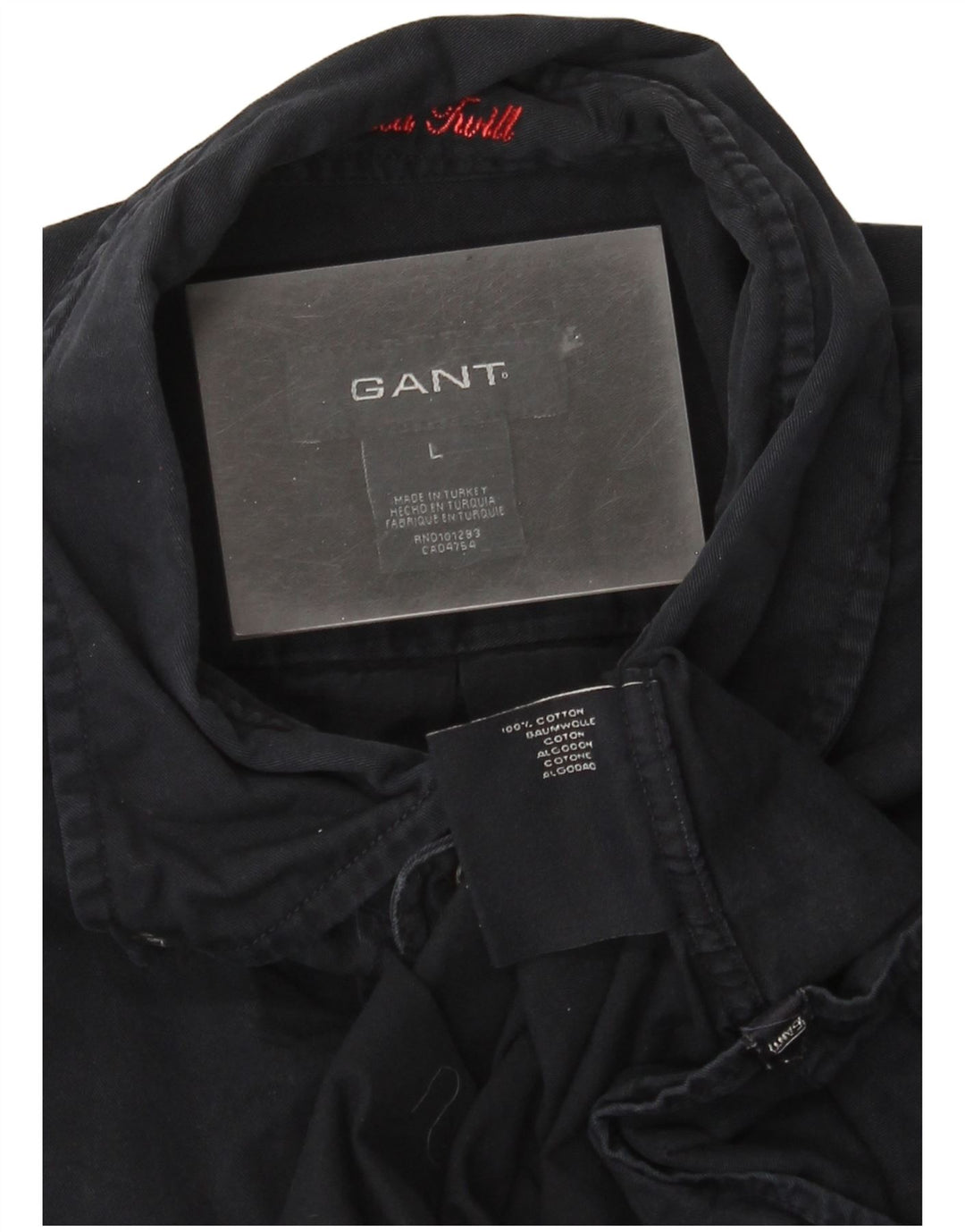 Camisa masculina Gant grande algodão azul marinho