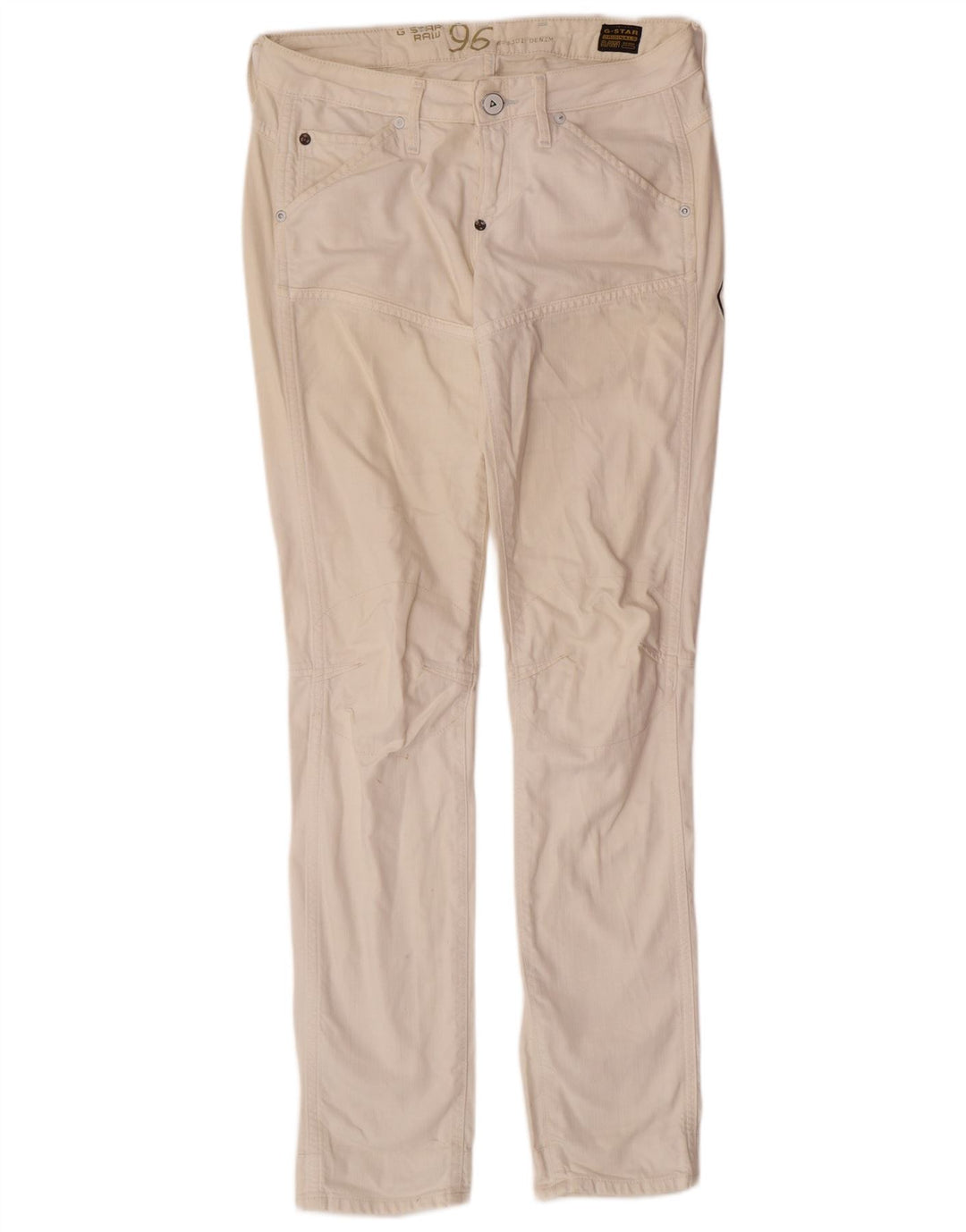 G-STAR Jeans feminino gráfico slim W30 L32 branco