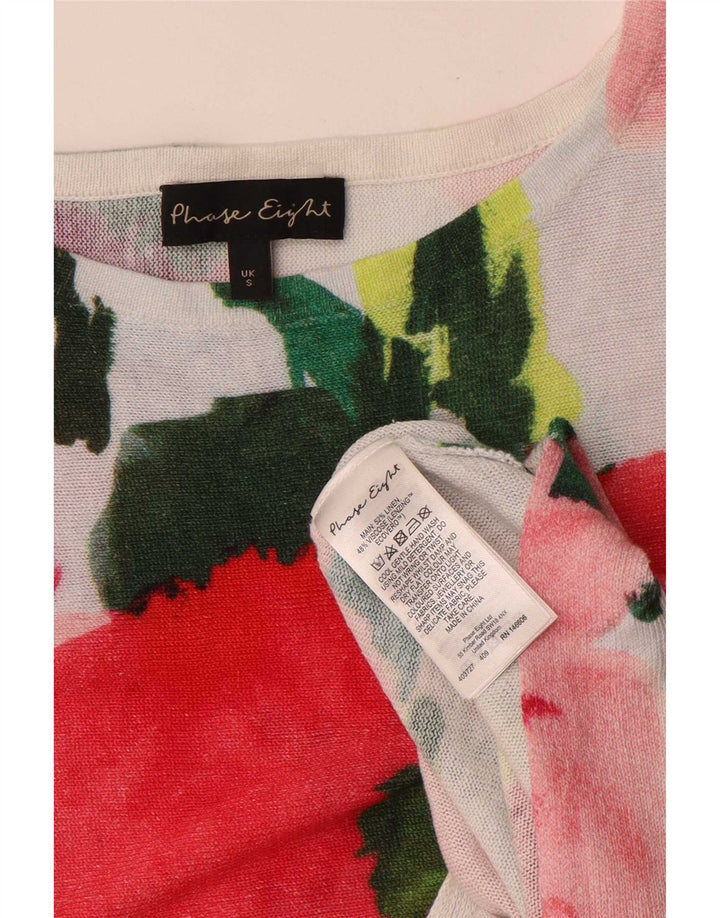 Blusa feminina oversized Phase Eight UK 10 pequena floral multicolorida