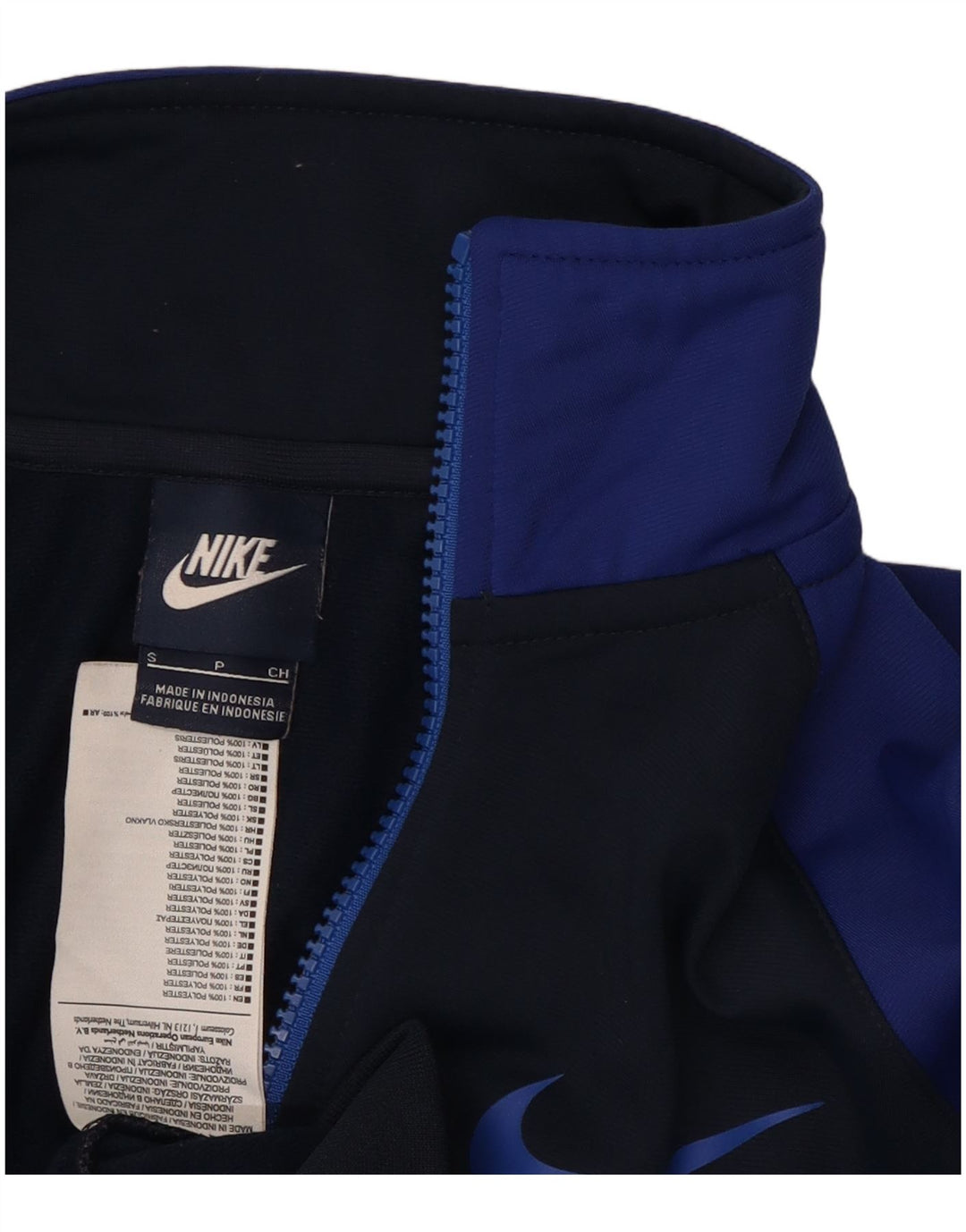 Nike Mens Treino Top Jacket Pequeno Azul Marinho Colorblock Poliéster