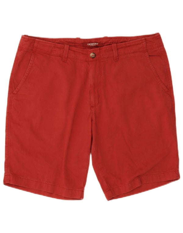 Carrera Mens Chino Shorts IT 52 XL W36 Algodão Vermelho