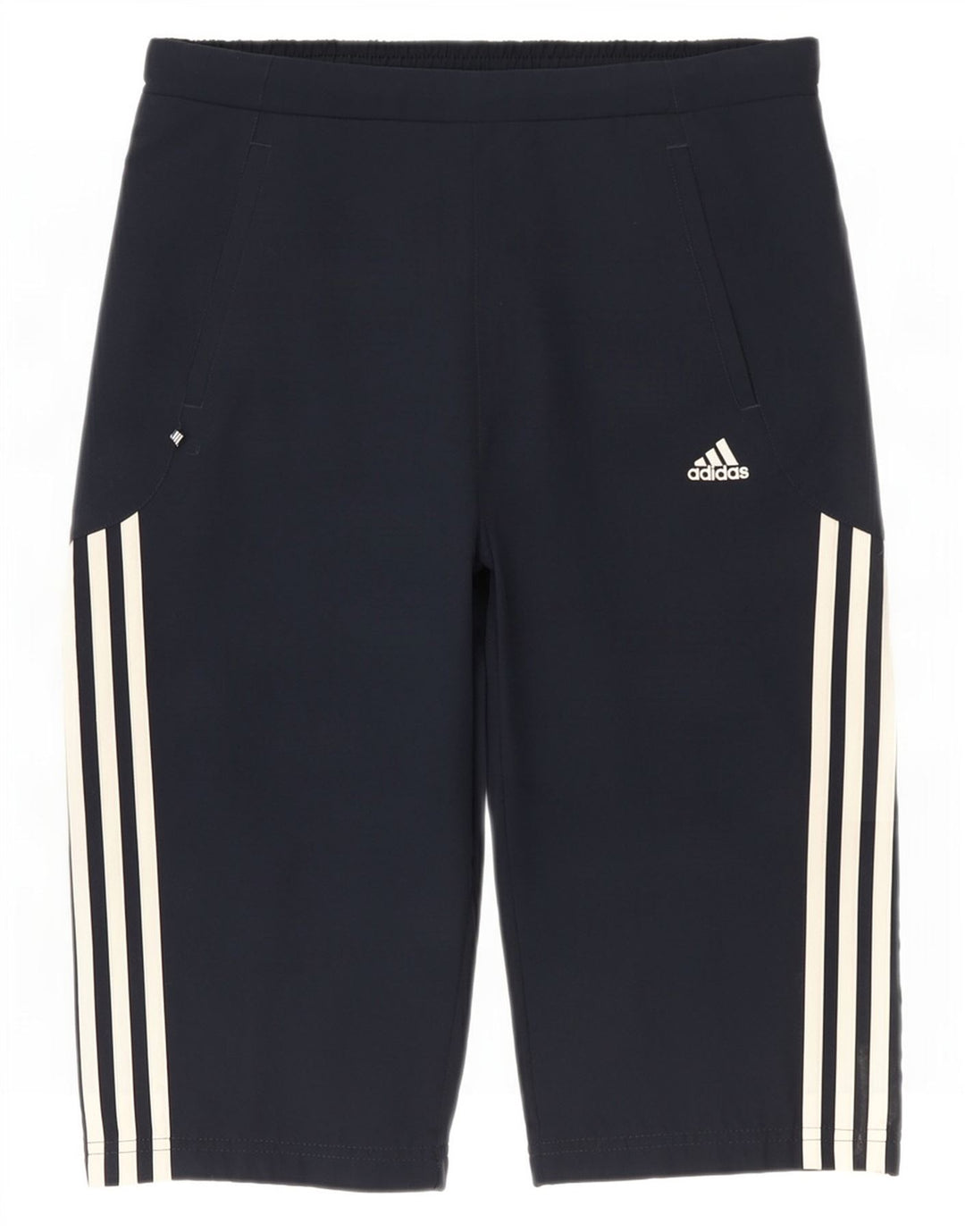 Adidas Womens Bermuda Sport Shorts UK 12 Médio Azul Marinho Poliéster