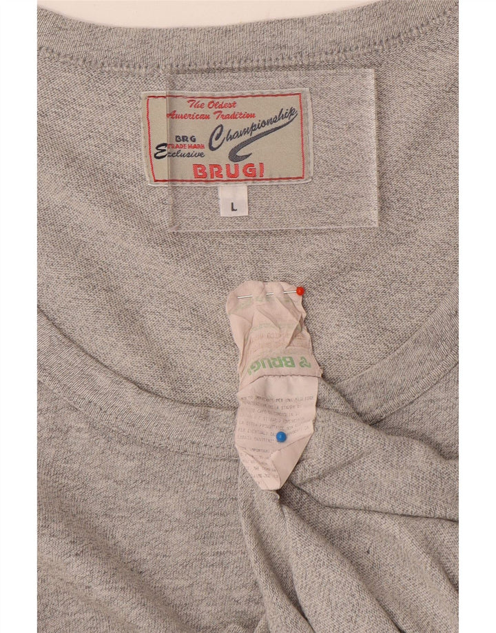 Blusa masculina Brugi de algodão cinza grande