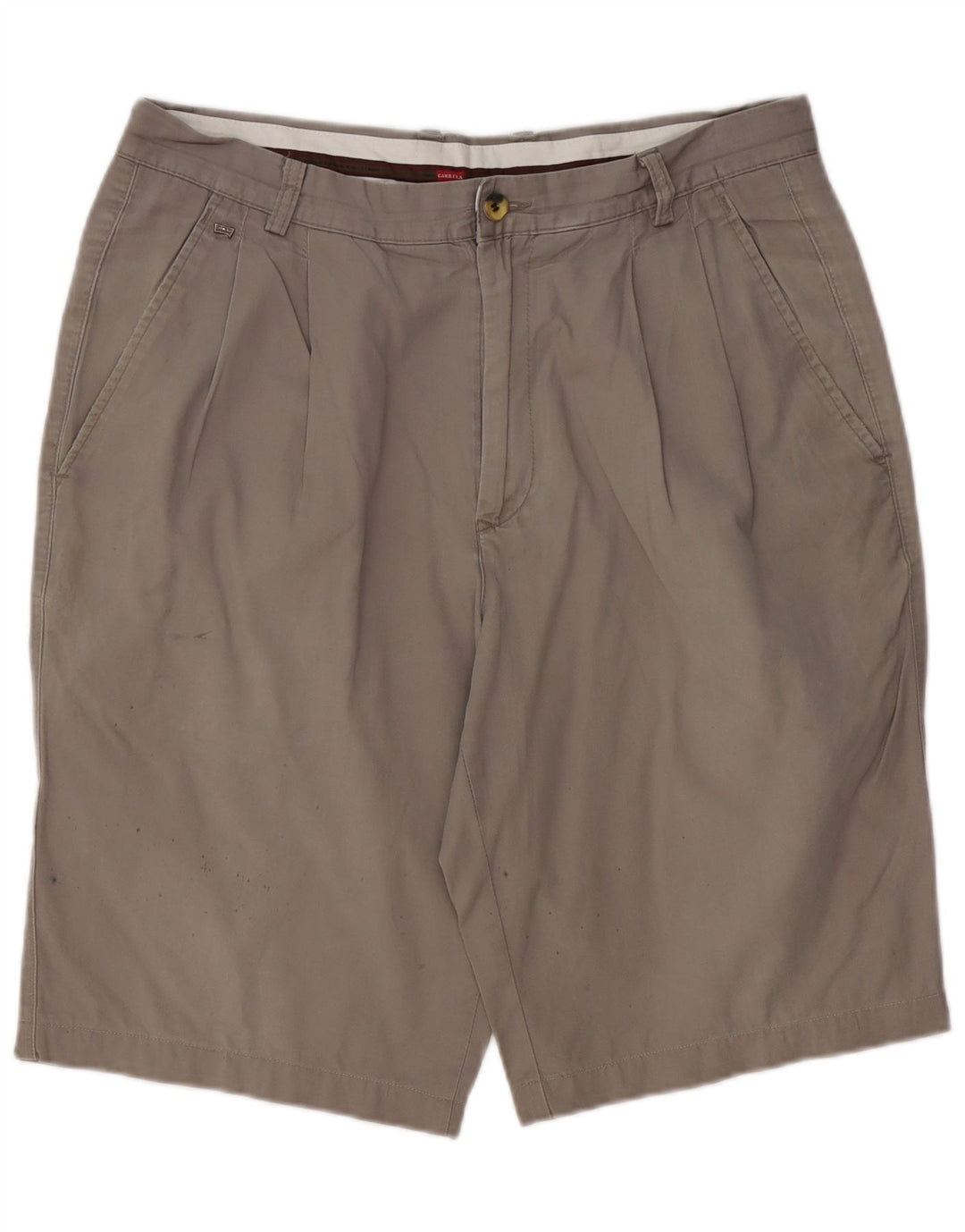 Shorts chino masculino CARRERA W36 grande algodão cinza