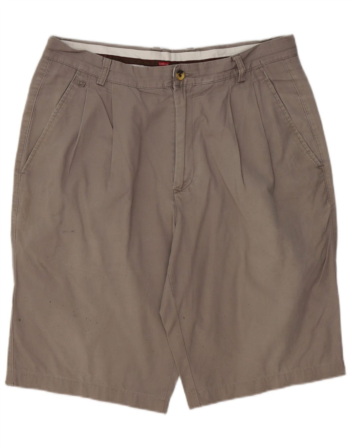 Shorts chino masculino CARRERA W36 grande algodão cinza