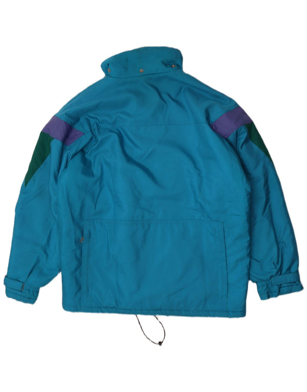 Jaqueta de esqui masculina Sergio Tacchini UK 42 XL azul colorblock