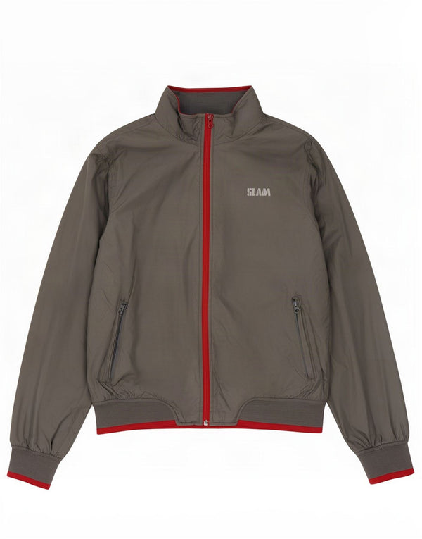 Slam Mens Regular Fit Tracksuit Top Jacket UK 36 Pequeno Poliéster Cinza