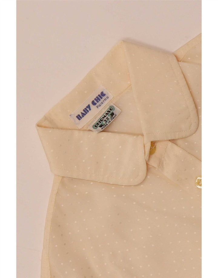 Camisa vintage masculina 7-8 anos branco manchado