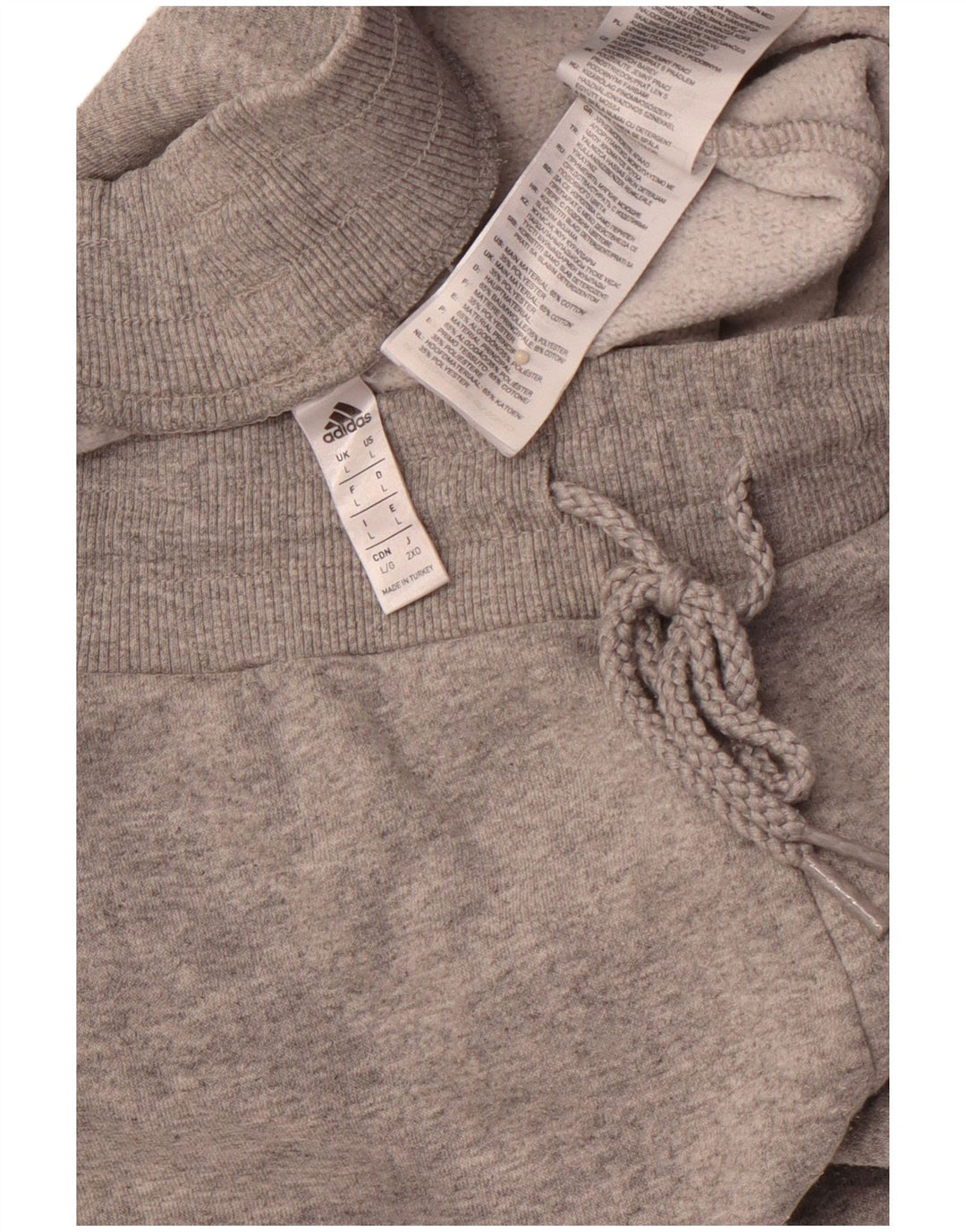 Calças de treino masculinas ADIDAS Joggers grandes de algodão cinza