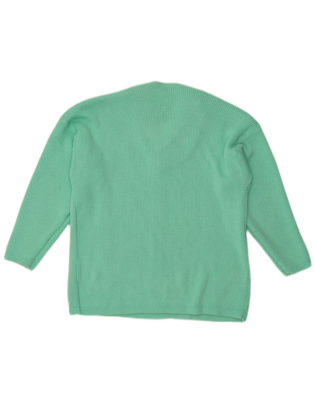 Suéter feminino VINTAGE com decote em V Reino Unido 18 XL verde acrílico
