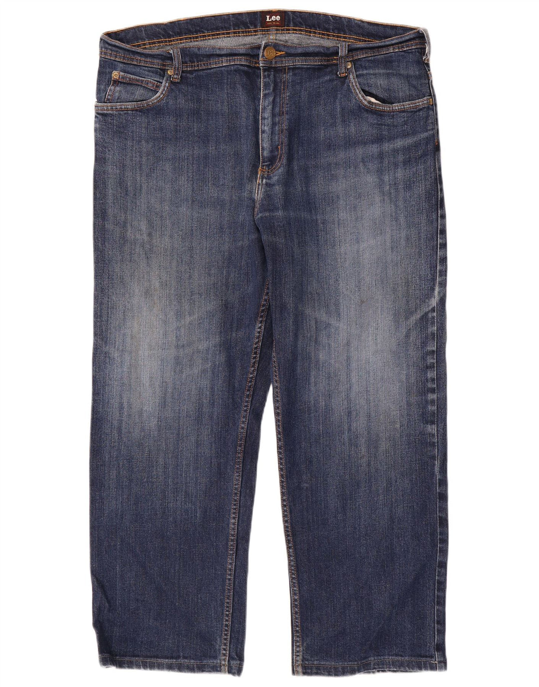 Lee Mens Brooklyn Straight Jeans W40 L27 Azul Algodão