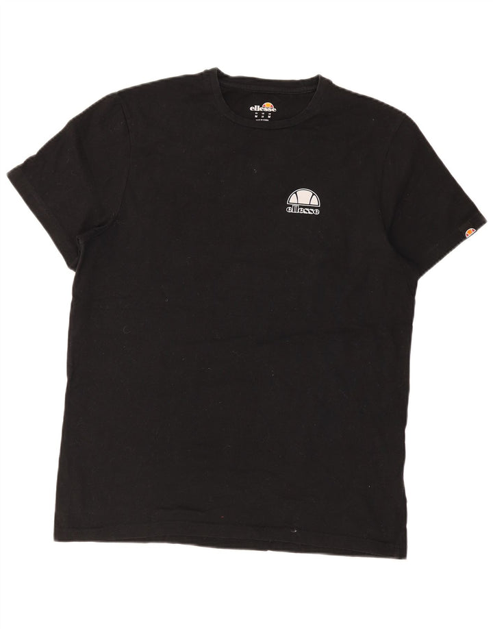 Camiseta masculina ELLESSE Top médio algodão preto