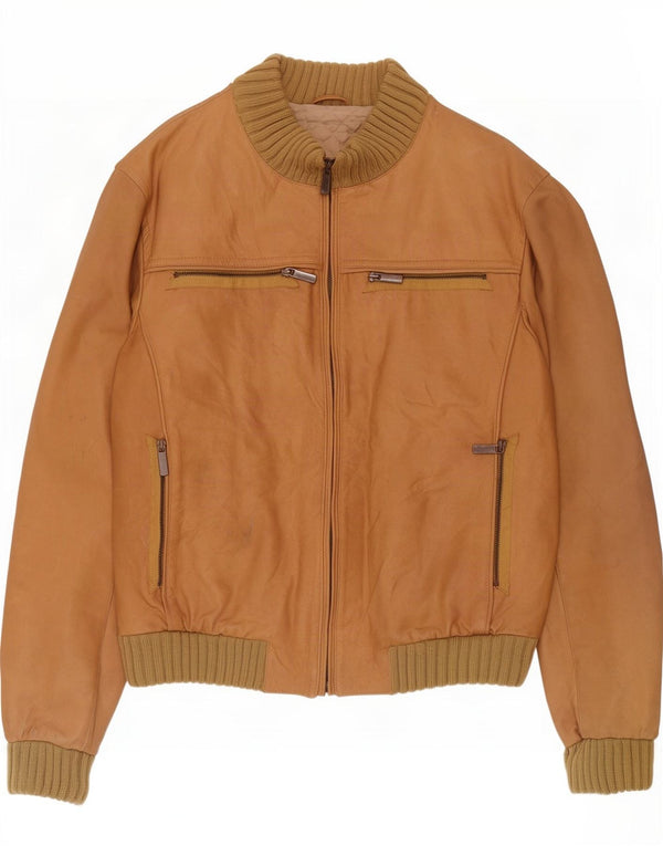 Jaqueta de couro masculina J.J.Scott IT 52 XL Bege