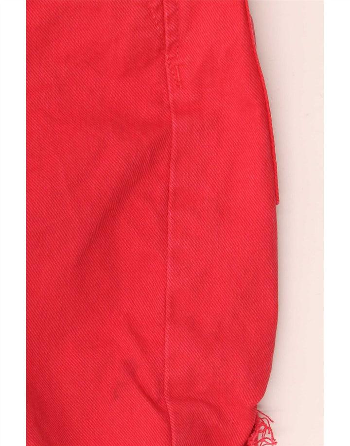 Zara Mens Denim Shorts EU 40 Médio W31 Vermelho