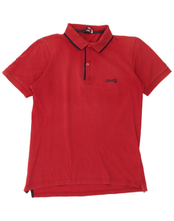 Camisa polo masculina SCHOTT grande algodão vermelho