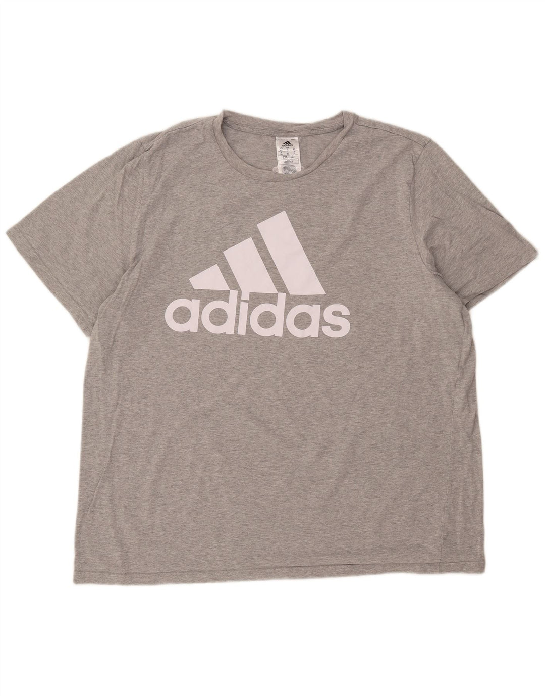 ADIDAS Mens Graphic T-Shirt Top XL Algodão Cinzento