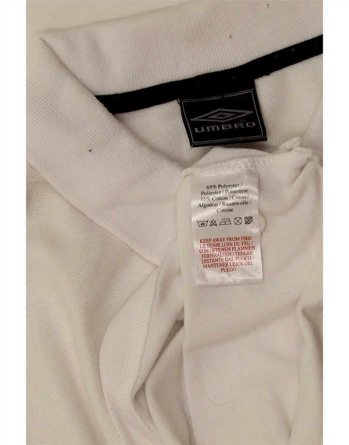 Camisa polo masculina Umbro grande poliéster branco