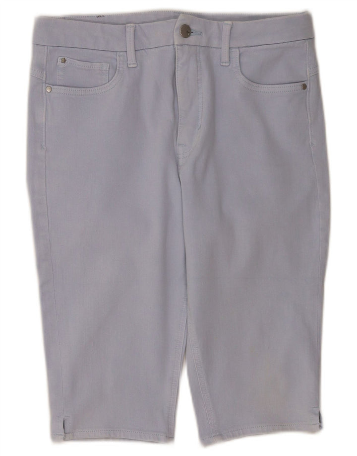 Bermuda feminina Marks & Spencer casual shorts UK 12 médio W30 algodão azul