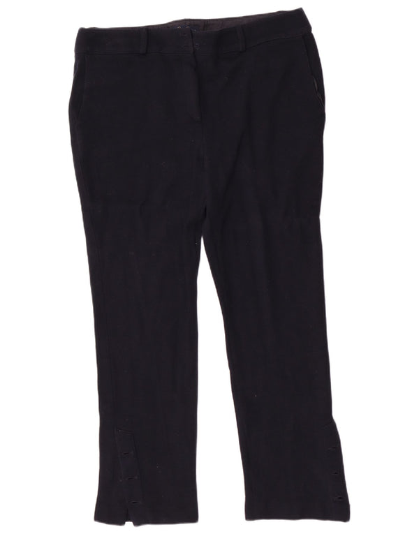 Luisa Spagnoli Calça casual reta feminina IT 50 XL W34 L27 Azul marinho