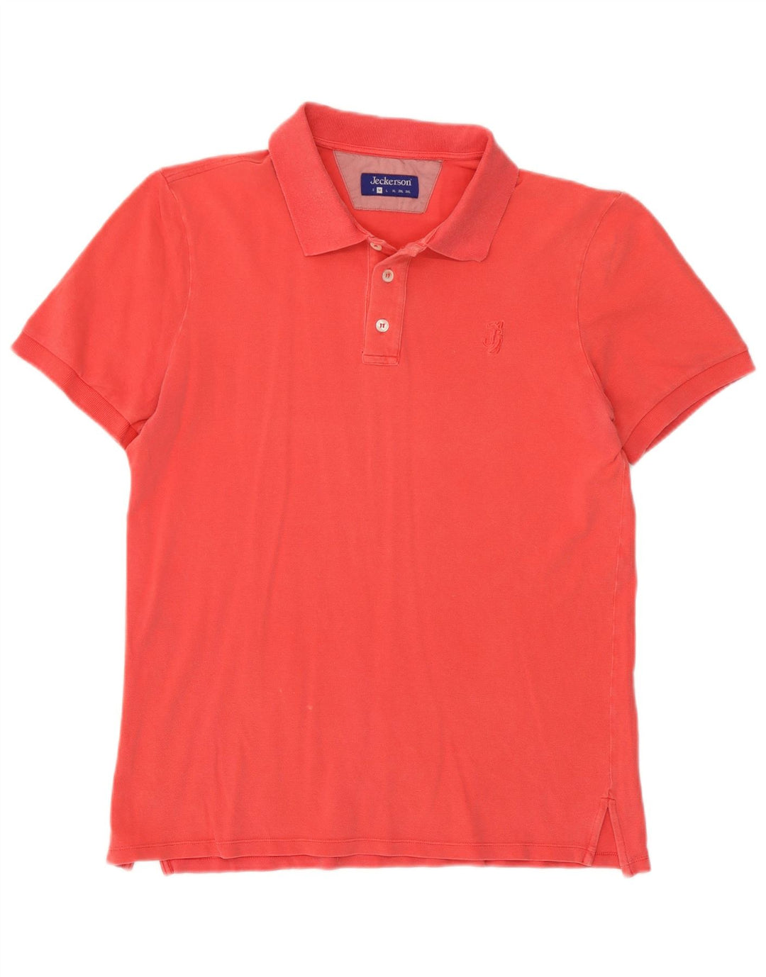 Camisa polo masculina Jeckerson de algodão rosa médio