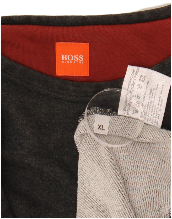 Hugo Boss moletom masculino Jumper XL algodão cinza