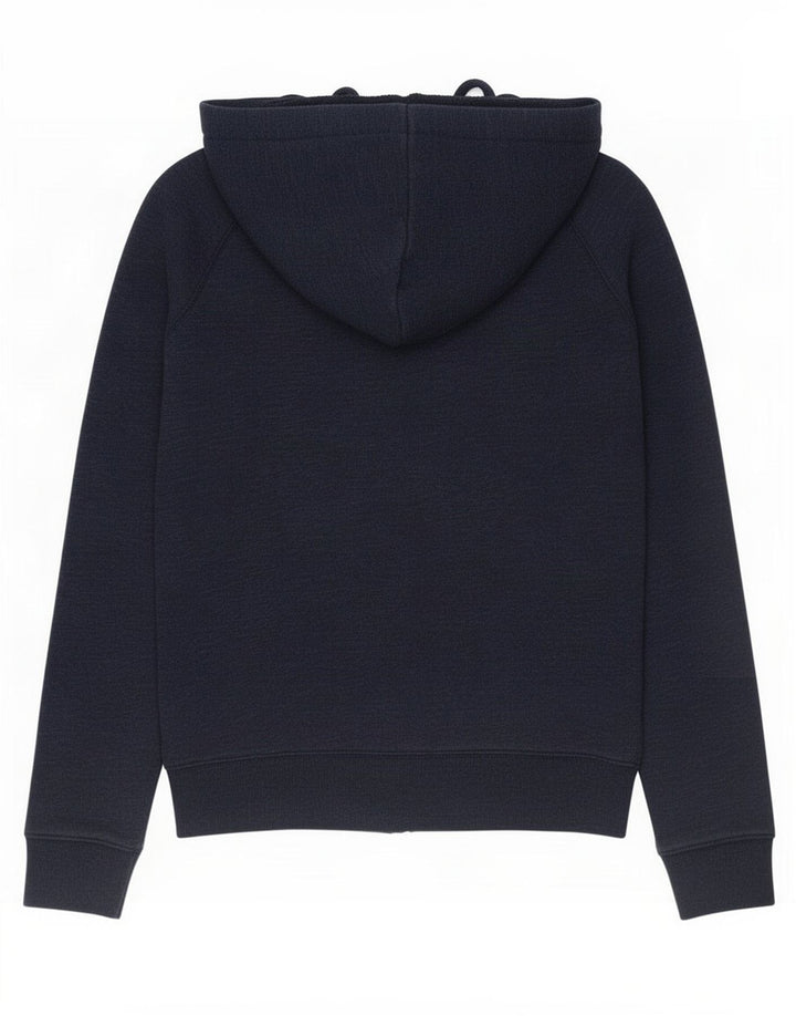 Jack Wills Suéter feminino com capuz e zíper Reino Unido 10 pequeno poliéster azul marinho