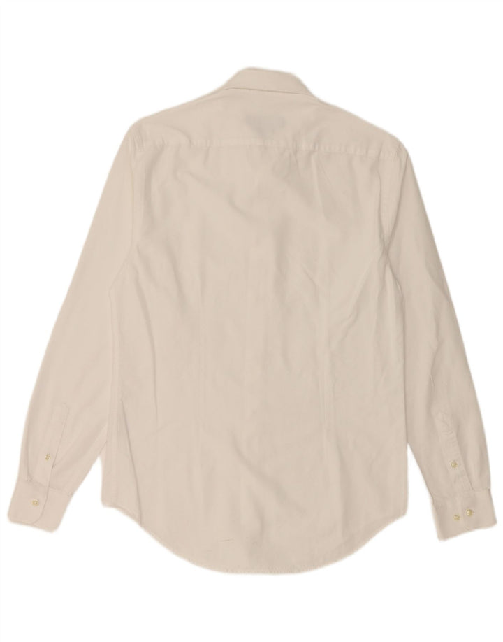 Camisa masculina ZARA Slim Fit médio algodão branco