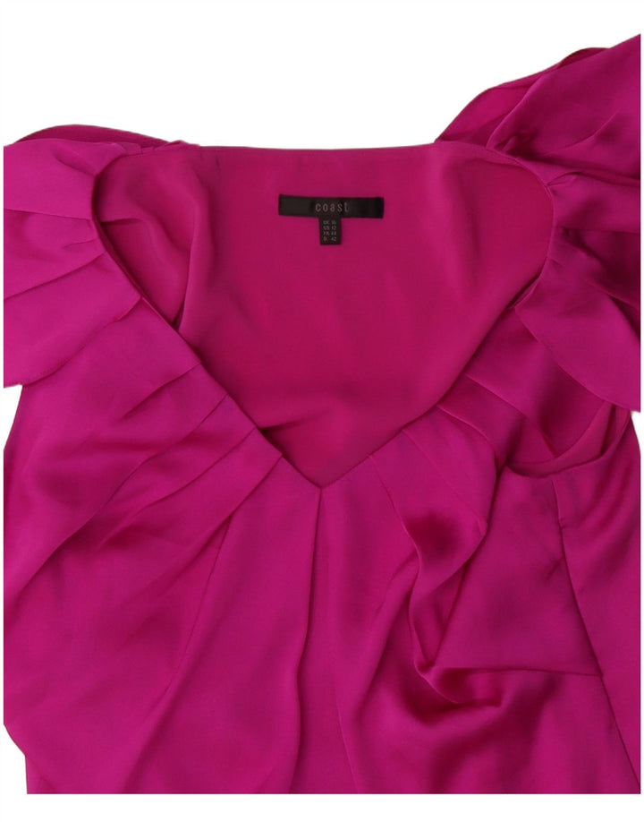 COAST Womens Sleeveless Blouse Top UK 16 Large Pink Polyester