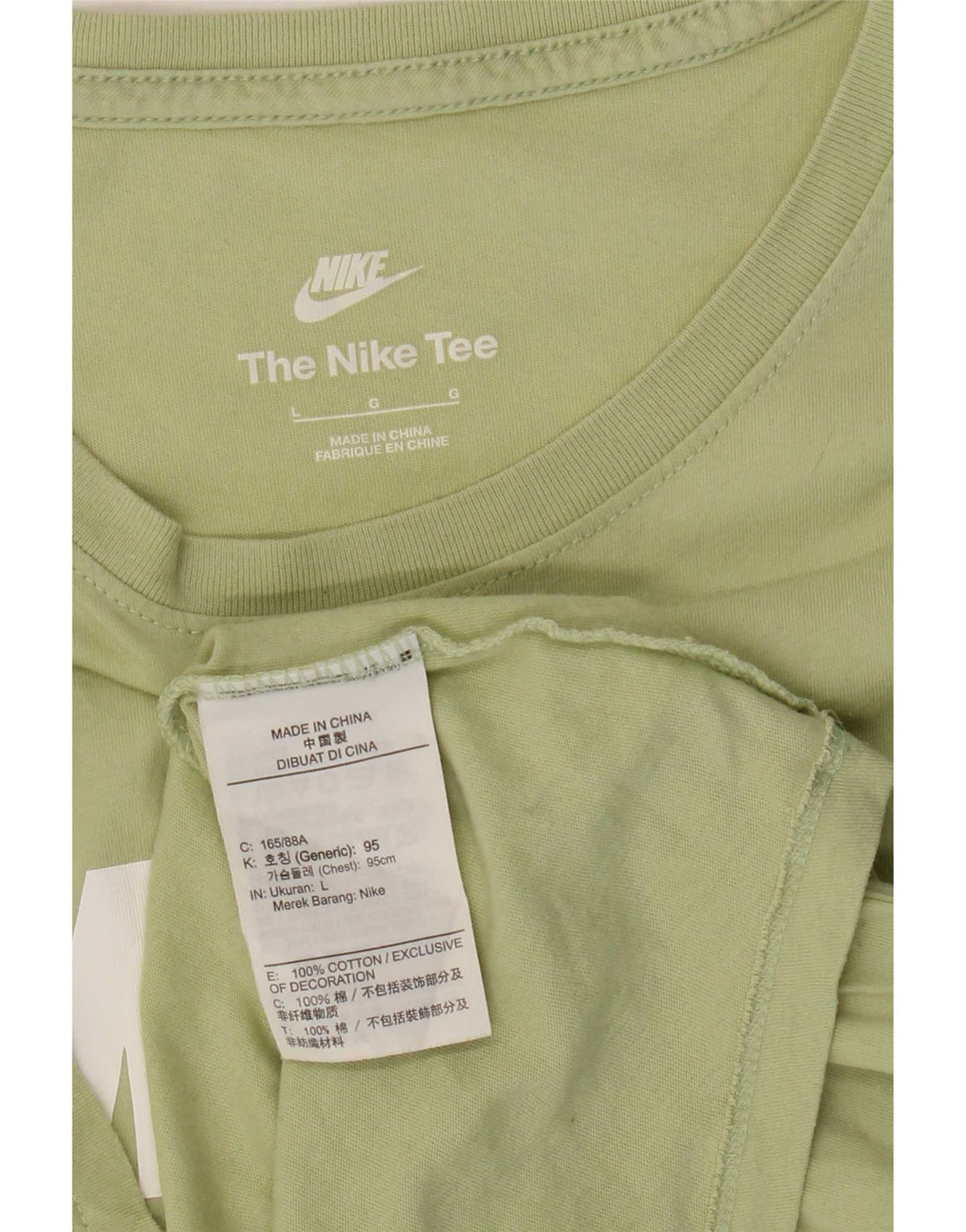 Camiseta Nike masculina gráfica top grande algodão verde