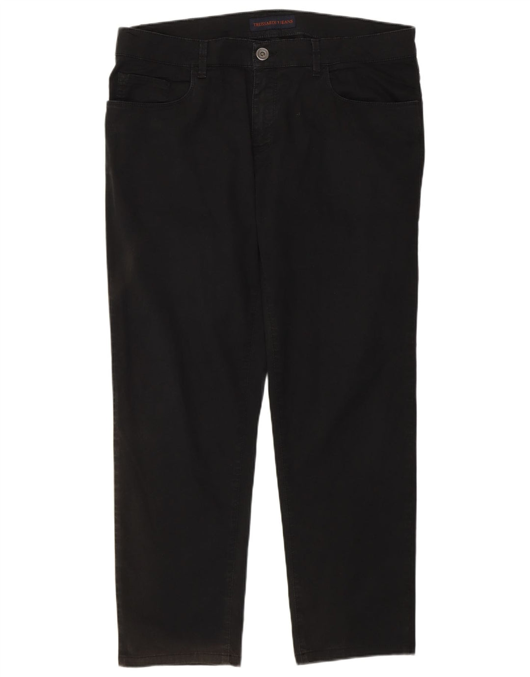 Trussardi Mens Straight Jeans IT 51 Grande W37 L28 Preto