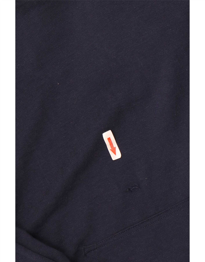 Suéter masculino com capuz Autograph da Marks & Spencer grande azul marinho