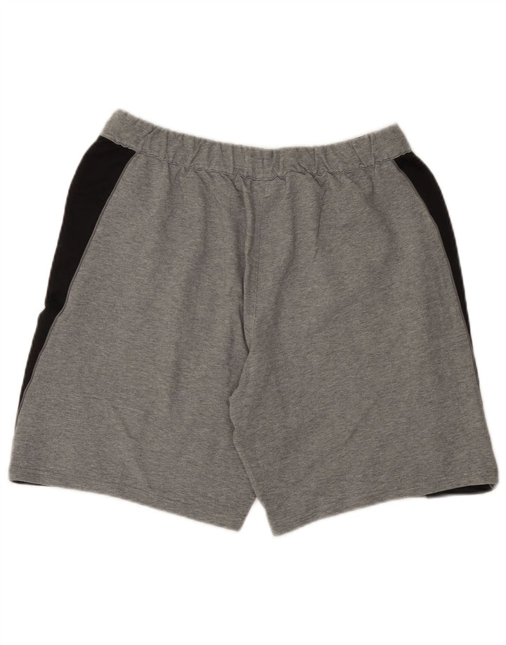 Shorts esportivos masculinos Puma médio cinza colorblock algodão