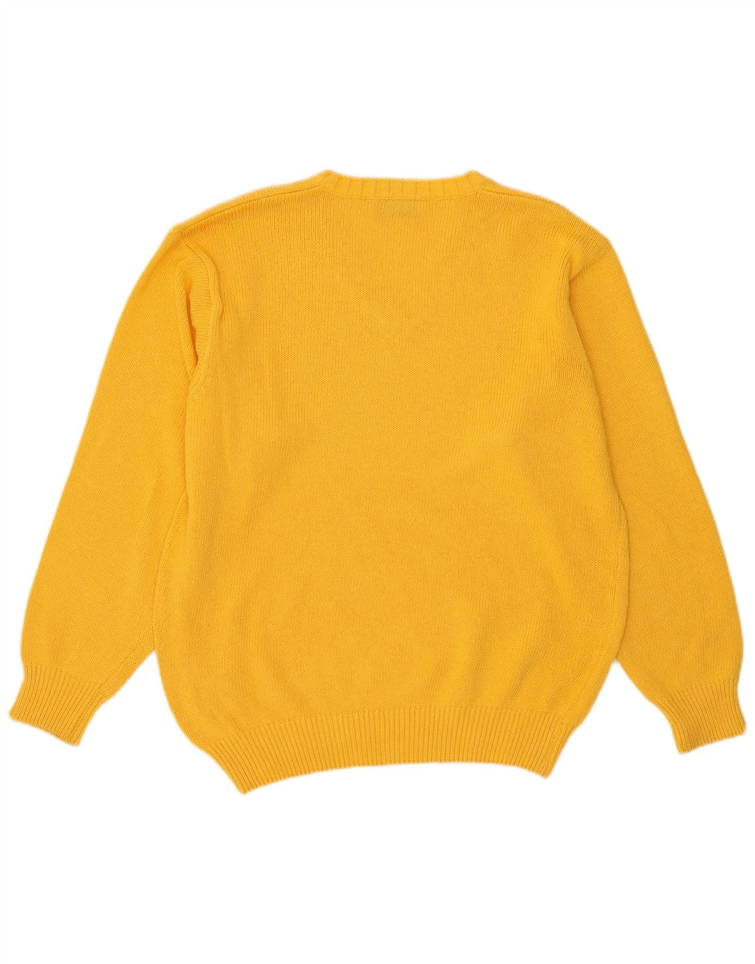 Suéter masculino Donny & Max com decote em V grande algodão amarelo