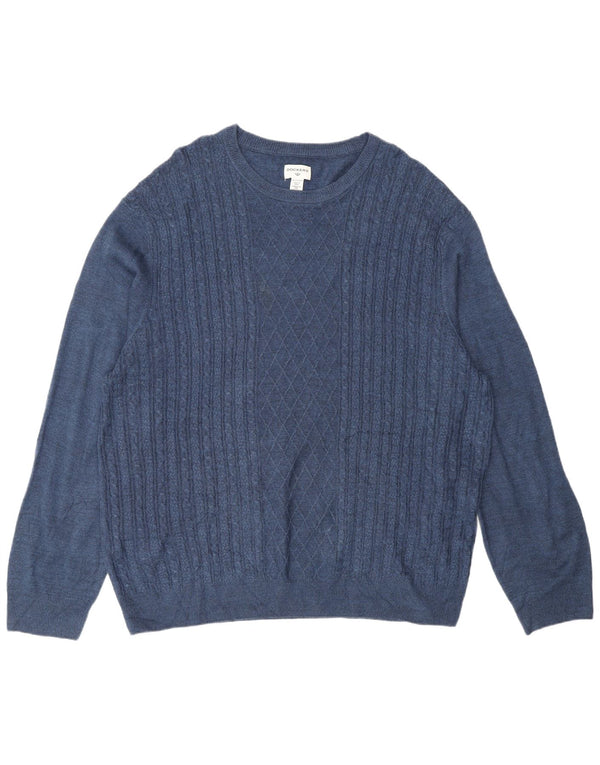 Suéter masculino Dockers com gola redonda 2XL azul marinho acrílico