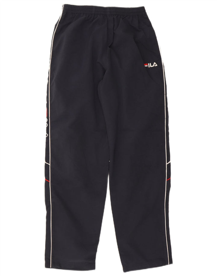 Calça de treino masculina Fila pequena azul marinho poliéster