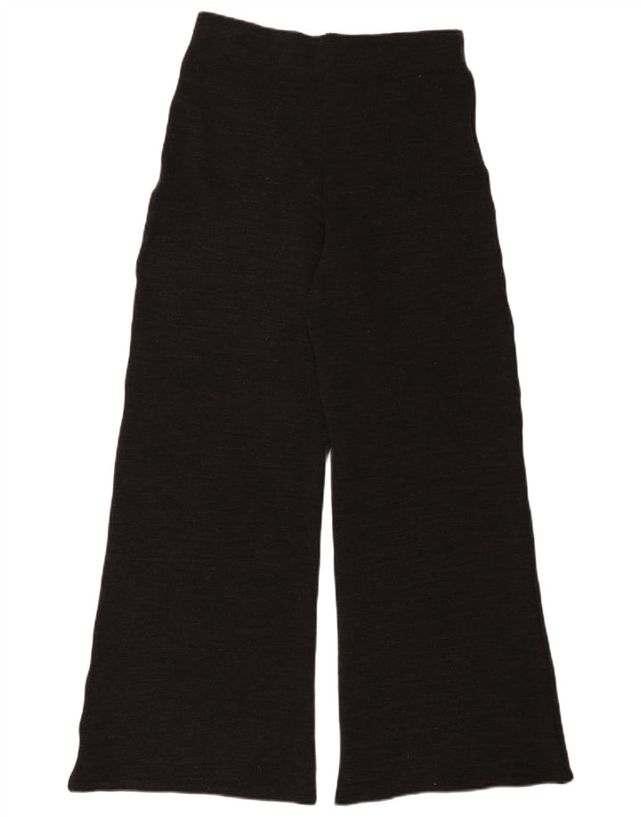 ZARA Calça feminina casual de perna larga médio W28 L31 cinza