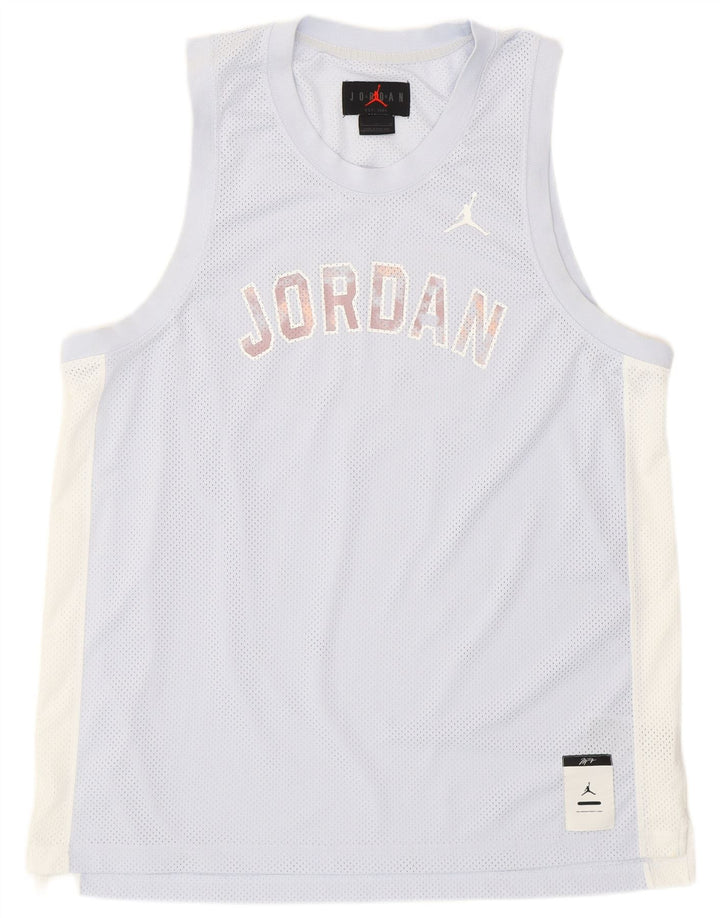 Jordan Mens Graphic Vest Top Grande Azul Colorblock Poliéster