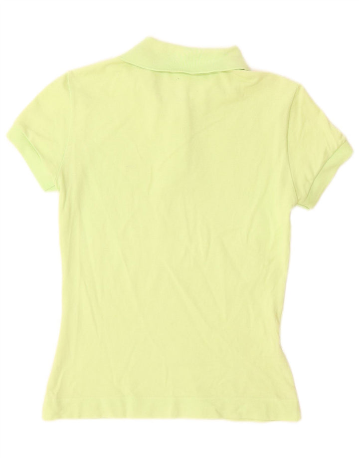 Camisa polo feminina Lacoste tamanho 38 algodão verde médio