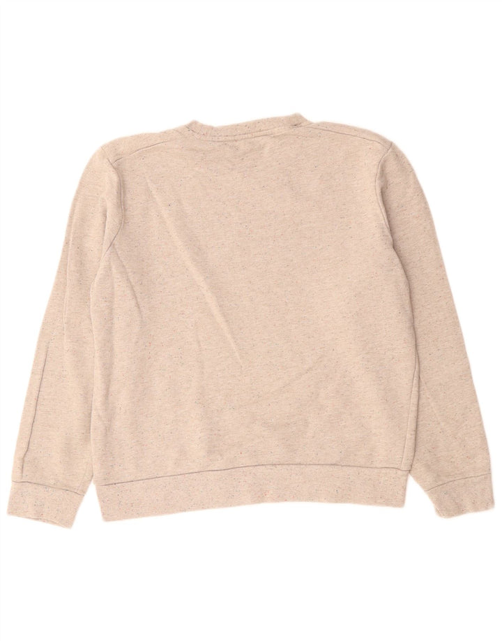 Cos moletom feminino jumper UK 14 algodão manchado bege médio
