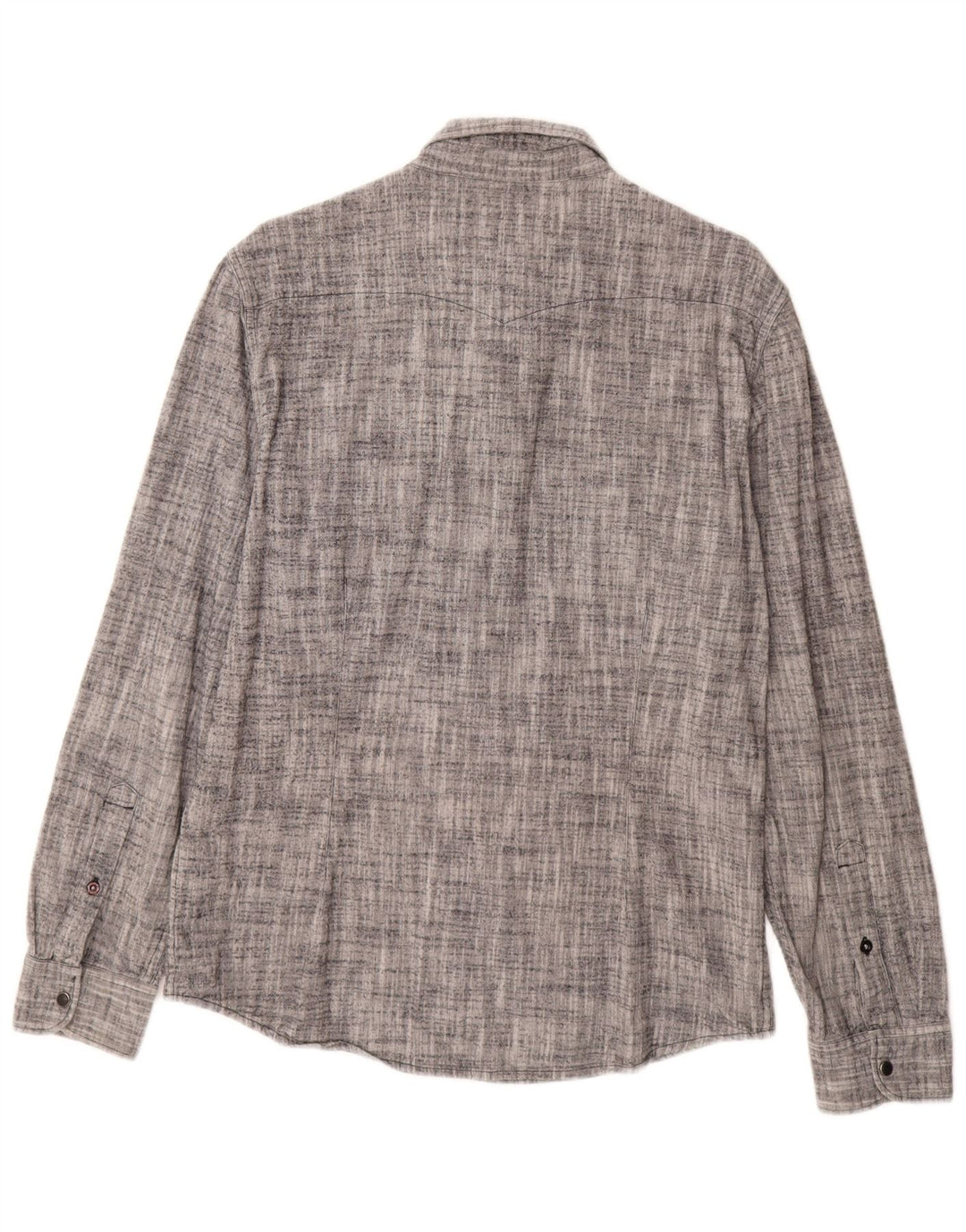 Camisa masculina Lee de flanela slim fit grande algodão manchado cinza