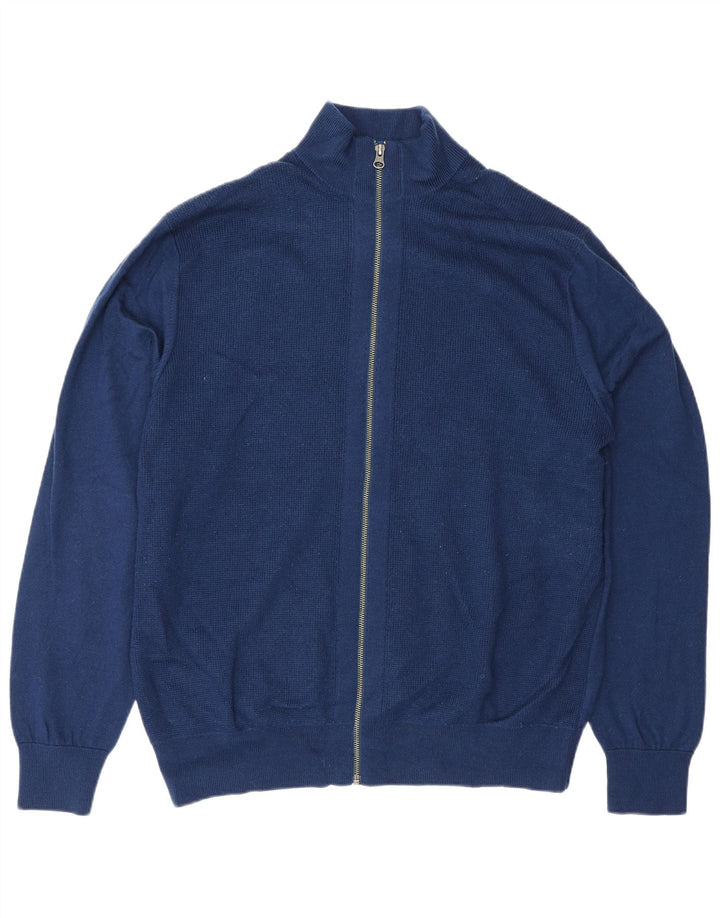 Suéter cardigã feminino Boden Reino Unido 21 2XL lã azul marinho