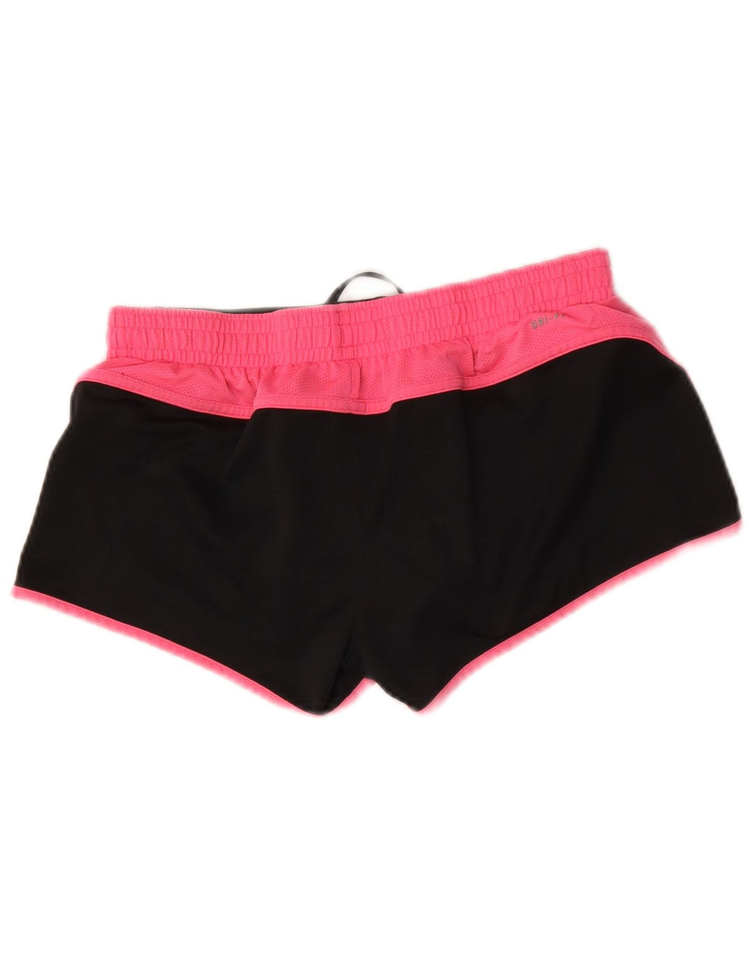 Shorts esportivos femininos Nike Dri Fit UK 12 médio preto colorblock poliéster