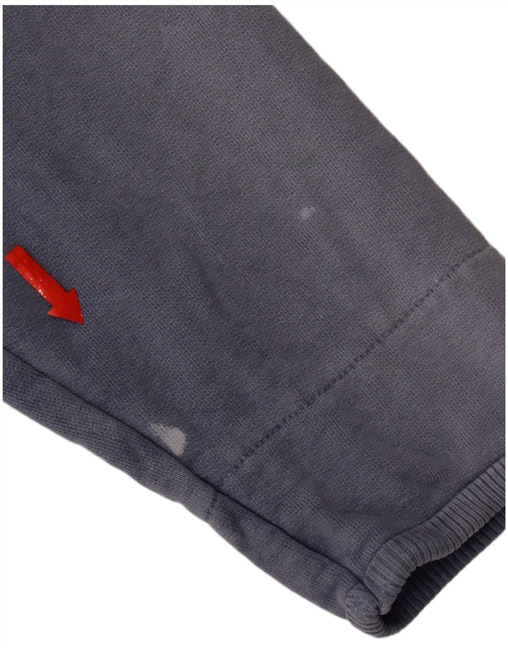 Moletom masculino Weird Fish com zíper e gola em algodão azul médio