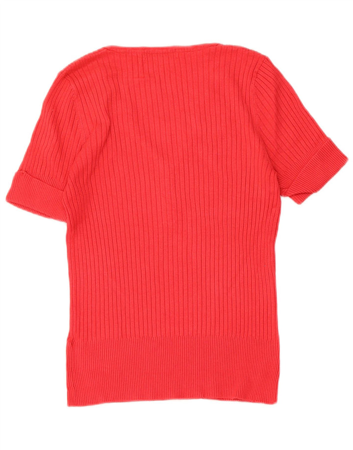 Camiseta feminina Marks & Spencer UK 14 viscose vermelha média