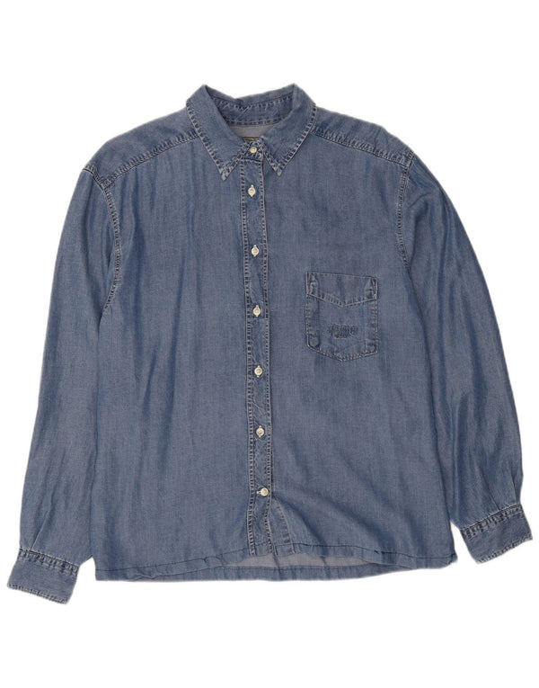Camisa jeans feminina Joop UK 14 azul médio