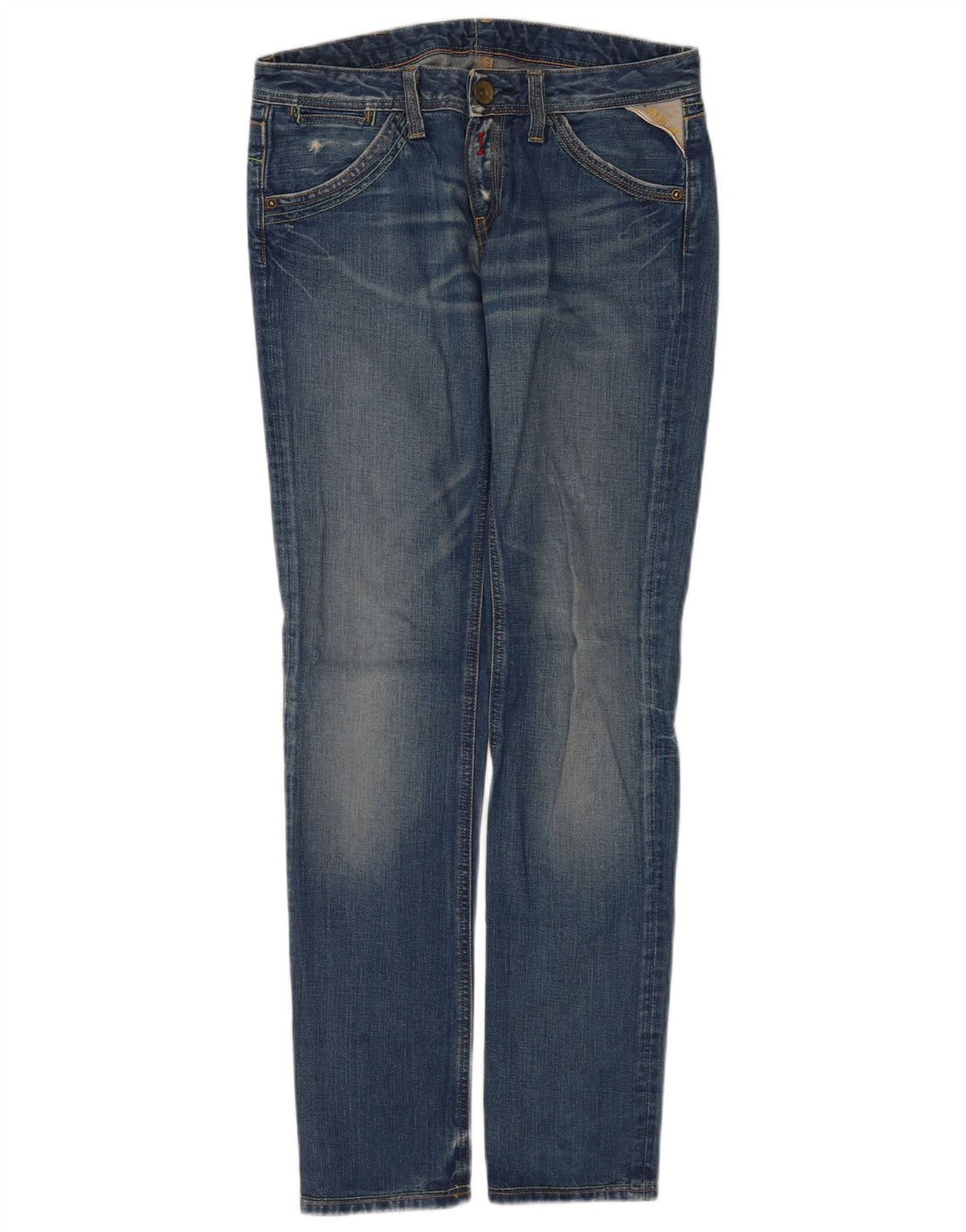Replay Jeans Slim Feminino W26 L30 Azul Algodão