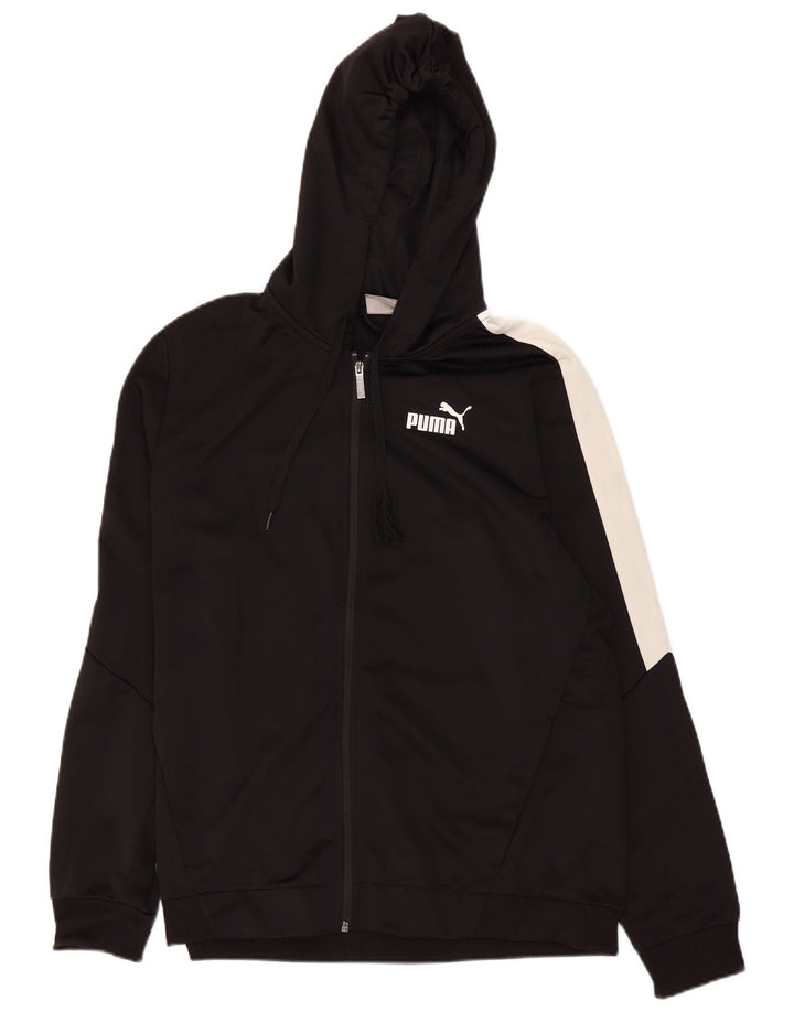 Suéter masculino Puma com capuz e zíper XL preto colorblock poliéster