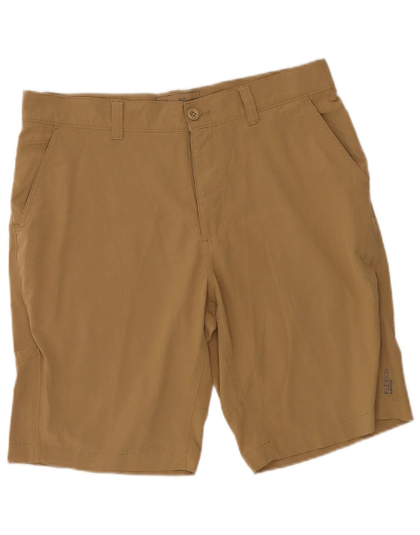 Eddie Bauer Mens Chino Shorts W33 Poliéster Bege Médio